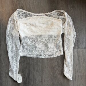 White Lace 2-piece bolero set top